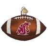 Washington State Cougars Glass Christmas Ornament - Football