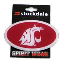 Washington State Cougars Oval Domed Acrylic Lapel Pin