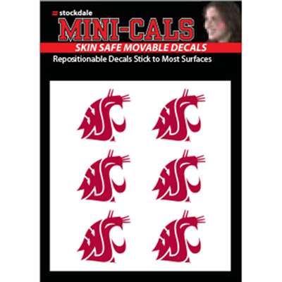 Washington State Cougars Repositionable Face Stickers