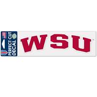 Washington State Cougars Arched Perfect Cut Decal - WSU