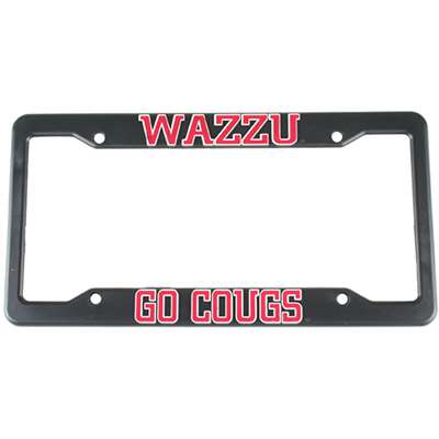 Washington State Cougars Plastic License Plate Frame