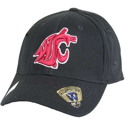 Washington State Cougars One-Fit Hat - Black