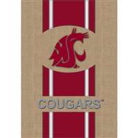 Washington State Cougars Burlap Flag - 12.5" x 18"