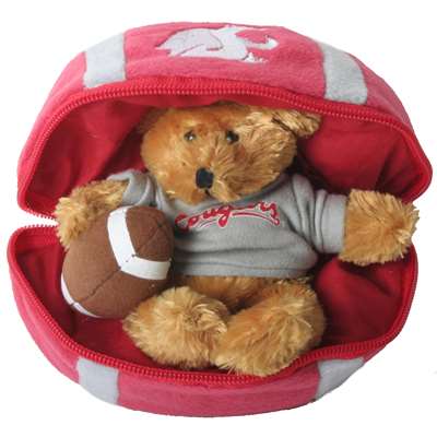 Washington State Cougars Stuffed Bear in a Ball