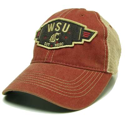 Washington State Cougars Legacy Trucker Hat - Crimson - Chevron