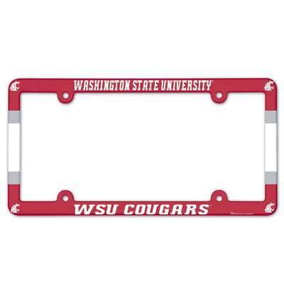 Washington State Cougars Plastic License Plate Frame