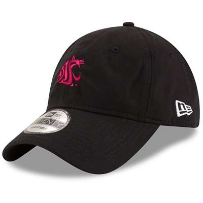 Washington State Cougars New Era 9Twenty Adjustable Hat - Black