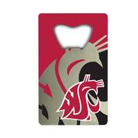 Washington State Cougars Steel Credit Card Bottle Opener