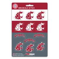 Washington State Cougars Mini Decals - 12 Pack