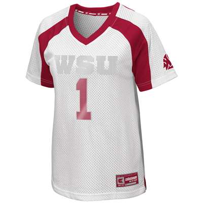 Washington State Cougars Women's Colosseum Post-It Football Jersey