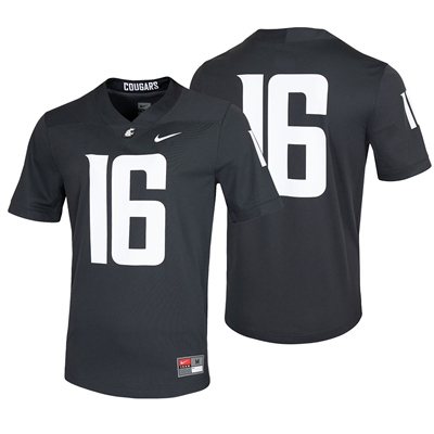 Nike Washington State Cougars Untouchable Football Jersey - #16 - Charcoal