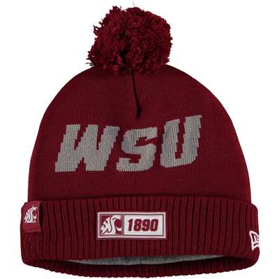 Washington State Cougars New Era TD Pom Knit Beanie