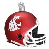 Washington State Cougars Glass Christmas Ornament - Football Helmet