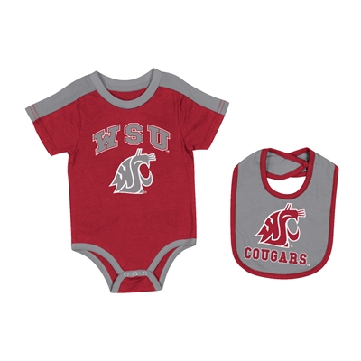 Washington State Cougars Infant Encore Onesie and Bib Set