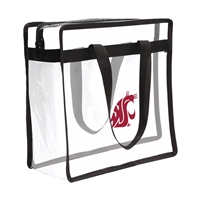 Washington State Cougars Clear Stadium Tote w/Zipper