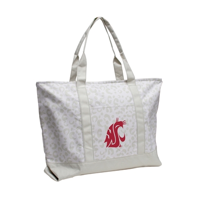 Washington State Cougars Leopard Pattern Tote Bag