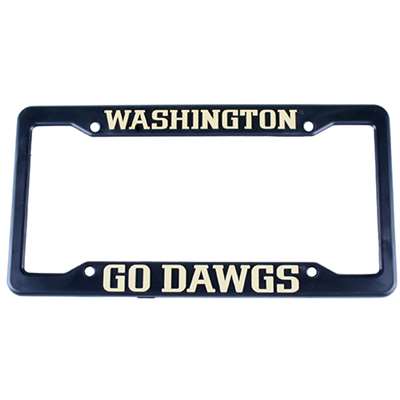 Washington Huskies Plastic License Plate Frame