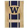 Washington Huskies Burlap Flag - 12.5" x 18"