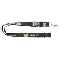 Washington Huskies Logo Lanyard - Black