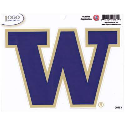 Washington Huskies Logo Decal - Medium - 7.25" x 5" - Purple