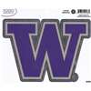 Washington Huskies Logo Decal - Chrome Outline - 7.25" x 5.25"