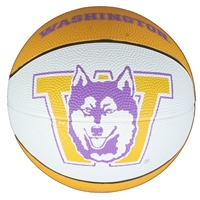 Washington Huskies Mini Rubber Basketball - Retro Design