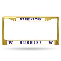 Washington Huskies Team Color Chrome License Plate Frame