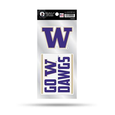 Washington Huskies Double Up Die Cut Decal Set