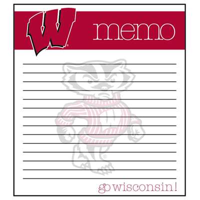 Wisconsin Badgers Memo Note Pad - 2 Pads