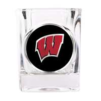 Wisconsin Badgers Shot Glass - Metal Logo