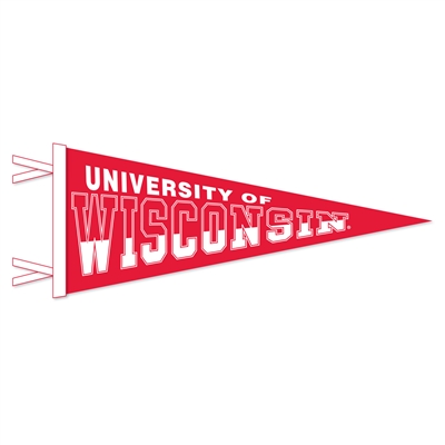 Wisconsin Badgers Wool Felt Pennant - 9" x 24"