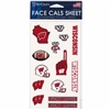 Wisconsin Badgers Face-cals Sticker Sheet