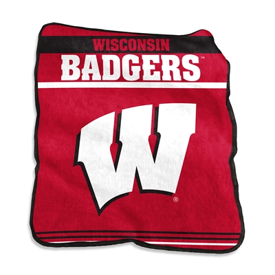 Wisconsin Badgers Gameday Raschel Throw Blanket