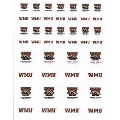 Western Michigan Broncos Small Sticker Sheet - 2 Sheets