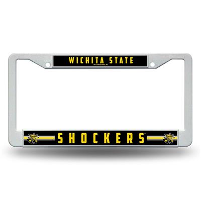 Wichita State Shockers White Plastic License Plate Frame