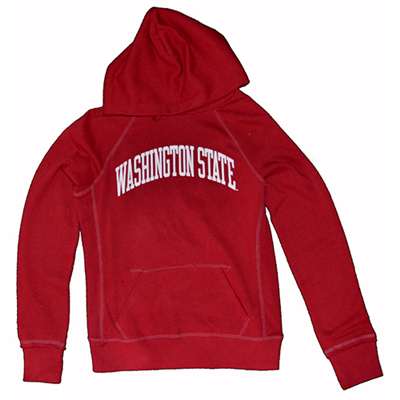 Washington State Hooded Sweatshirt - Ladies Hoody By League - Vintage Light Maroon