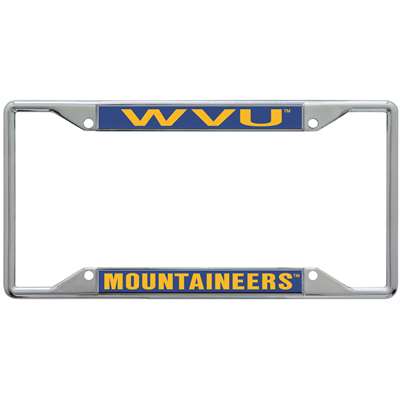 West Virginia Mountaineers Metal Inlaid Acrylic License Plate Frame