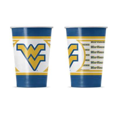 West Virginia Mountaineers Disposable Paper Cups - 20 Pack