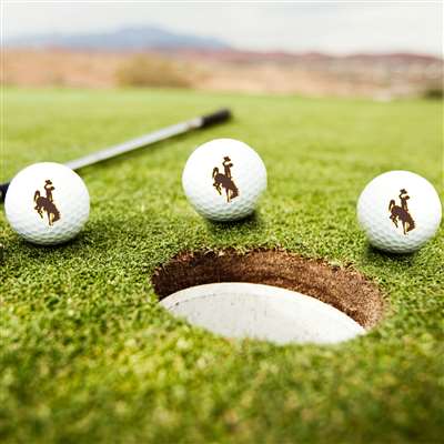 Wyoming Cowboys Golf Balls - Set of 3