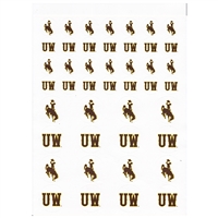 Wyoming Cowboys Small Sticker Sheet - 2 Sheets