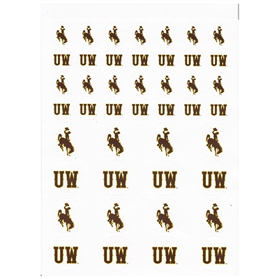 Wyoming Cowboys Small Sticker Sheet - 2 Sheets