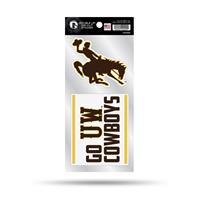 Wyoming Cowboys Double Up Die Cut Decal Set