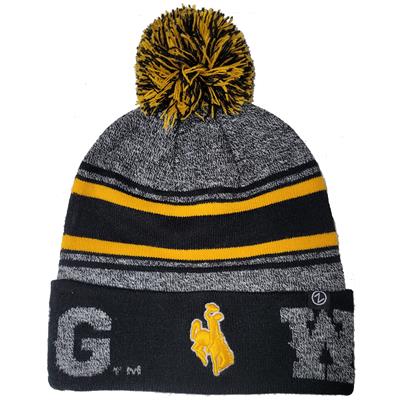 Wyoming Cowboys Zephyr Cuff Knit Pom Beanie