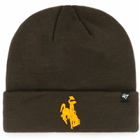 Wyoming Cowboys 47 Brand Raised Cuff Knit Beanie -