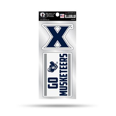 Xavier Musketeers Double Up Die Cut Decal Set